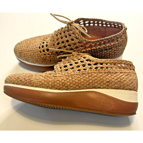 Donald J Pliner Kastin Woven Basketweave Loafers Cognac Brown Leather Shoes main image 7